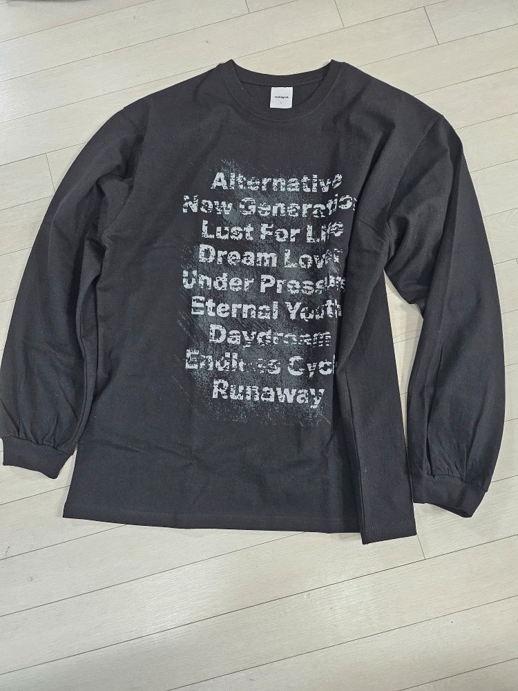 【mahagrid】25SS★ ALTERNATIVE LS TEE ALTERNATIVE LS TEE[BLACK] - MAHAGRID