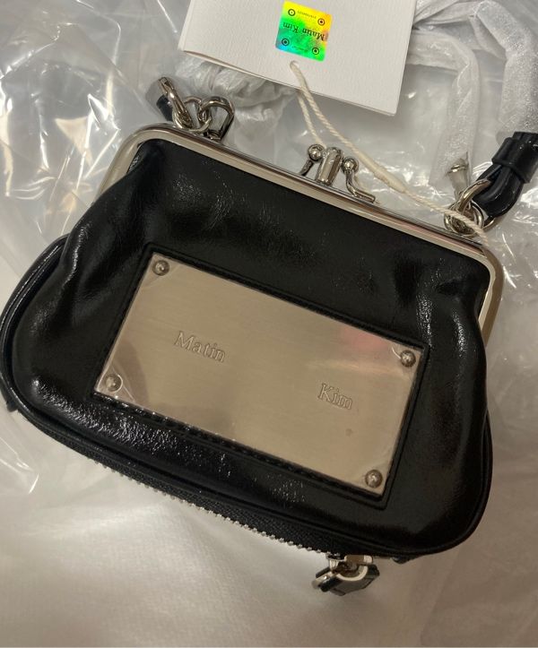 MUSINSA | MATIN KIM FRAME MINI WALLET BAG IN BLACK