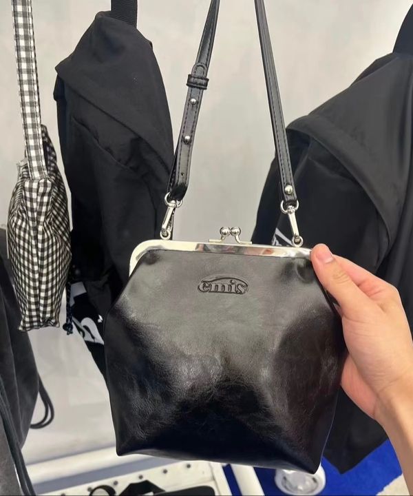 MUSINSA | MATIN KIM FRAME MINI WALLET BAG IN BLACK