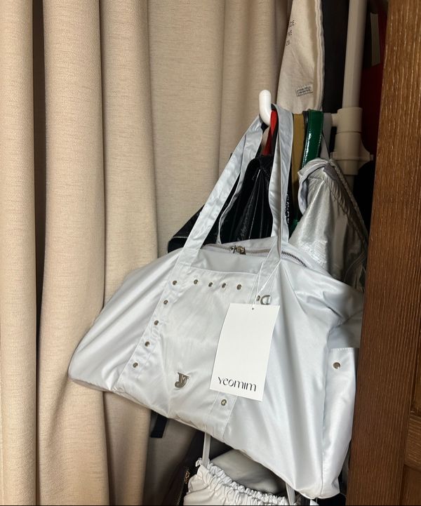 MUSINSA公式 | YEOMIM stud duffle bag (cool grey)