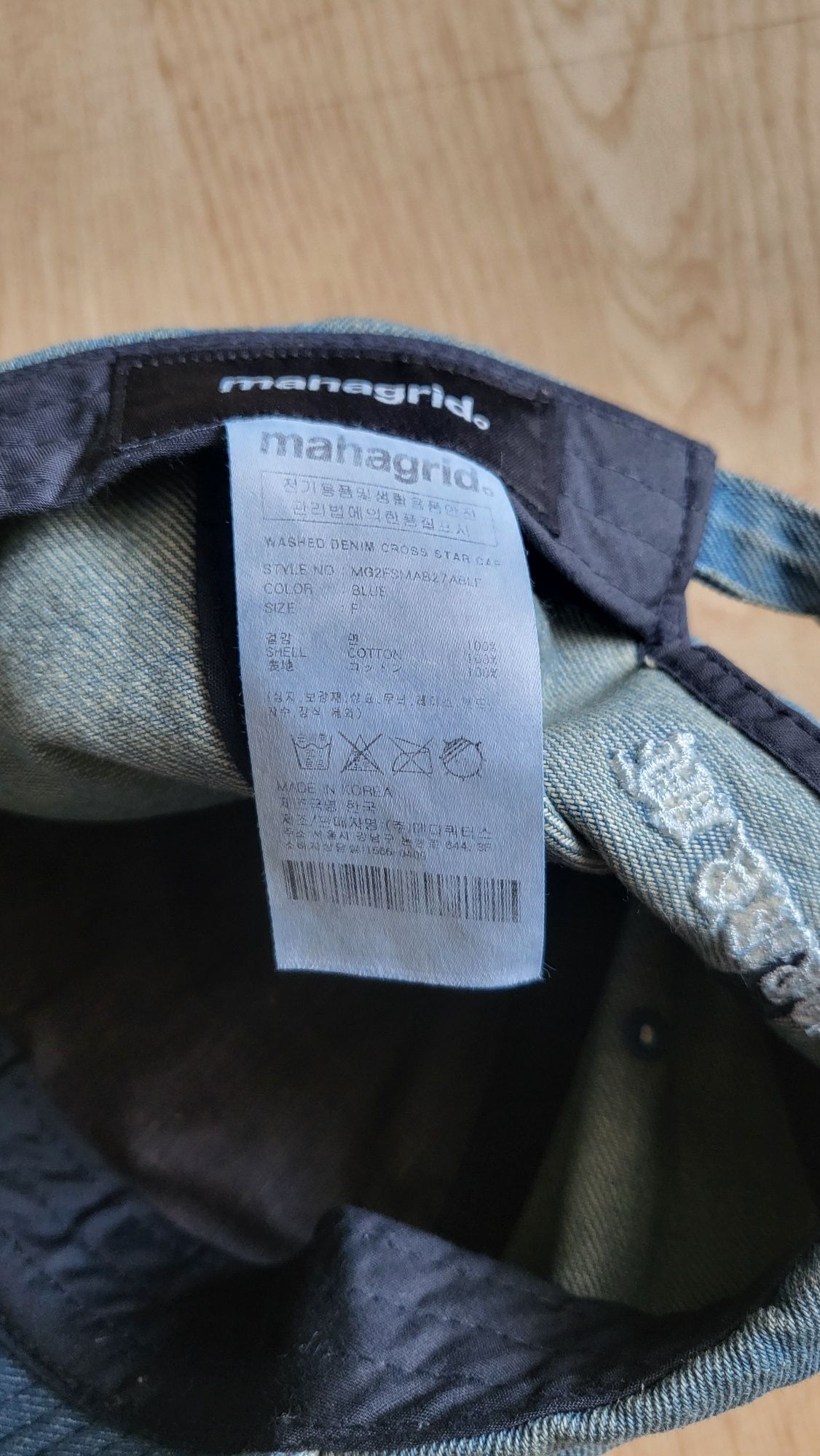【mahagrid】25SS★ WASHED DENIM CROSS STAR CAP WASHED DENIM CROSS STAR CAP[BLUE] - MAHAGRID