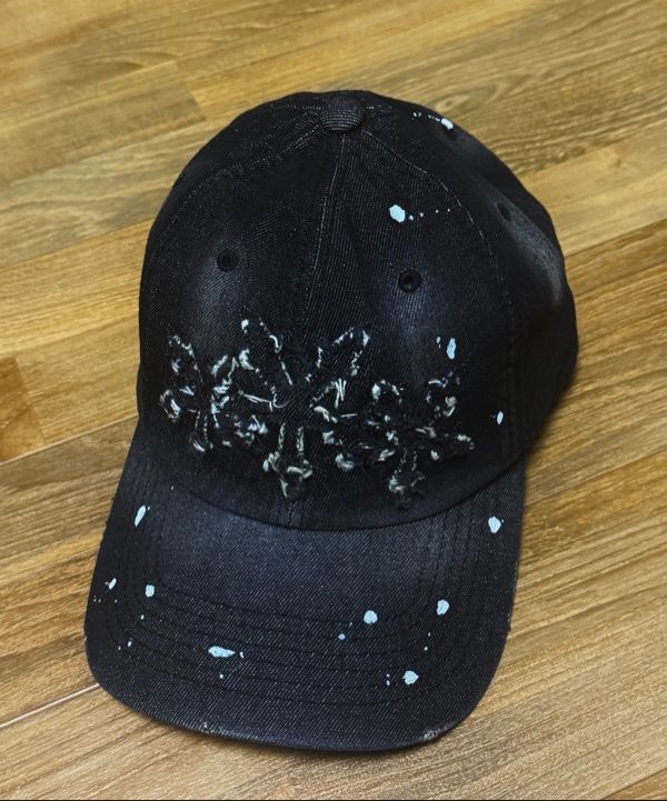 【mahagrid】25SS★ WASHED DENIM CROSS STAR CAP WASHED DENIM CROSS STAR CAP[BLUE] - MAHAGRID