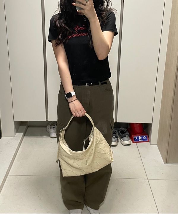 MUSINSA | SAND MUSEUM CACTUS HOBO BAG MINI [Butter Cream]
