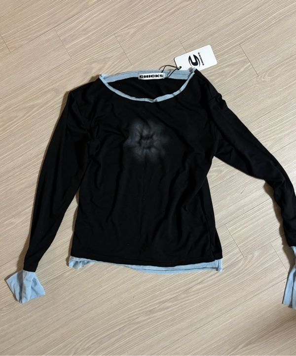 ★CHICKS★ Prakli Layered Color Block T-Shirt Black 50135123 MUSINSA | CHICKS Prakli Layered Color Block T-Shirt Black
