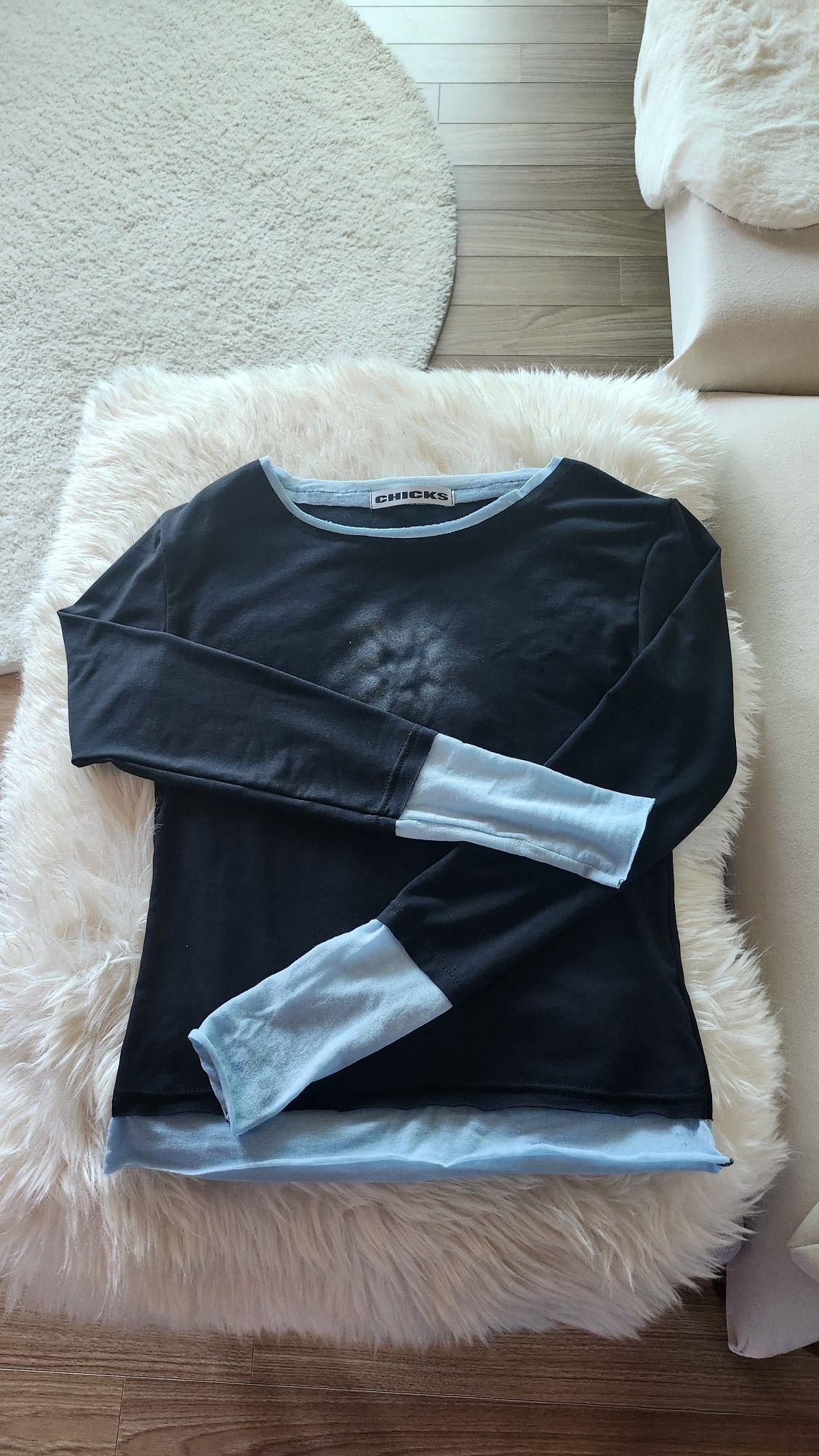 ★CHICKS★ Prakli Layered Color Block T-Shirt Black 50135123 MUSINSA | CHICKS Prakli Layered Color Block T-Shirt Black