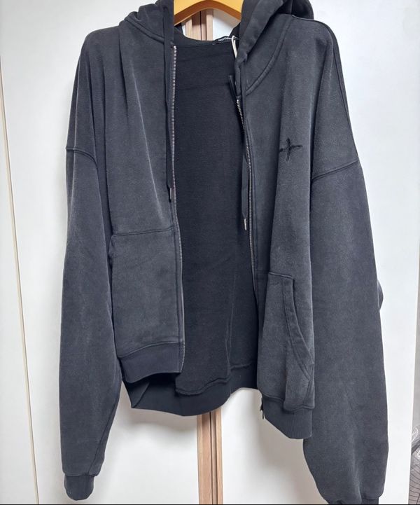 【NOT4NERD】4 Cross Symbol Pigment Hood Zip Up / 追跡付 NOT4NERD】4 Cross Symbol Pigment Hood Zip Up / 追跡付