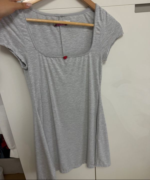 MUSINSA | GLOWNY ROSY SCOOP MINI DRESS (WHITE MELANGE)