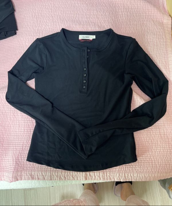 MUSINSA | GLOWNY PURE MODAL LONG SLEEVE (BLACK)