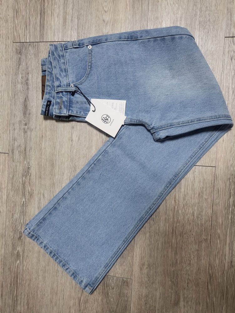 MUSINSA公式 | RONRON SIDE LINE STRAIGHT DENIM LIGHT BLUE