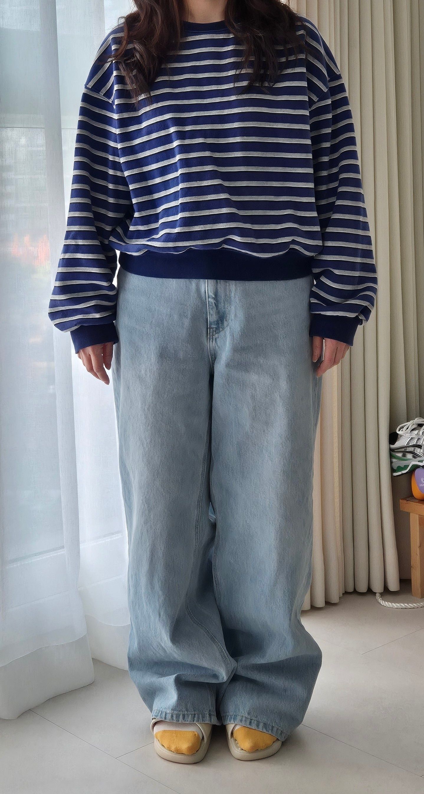 MUSINSA | RONRON BACK HEART STITCH POCKET DENIM PANTS LIGHT BLUE