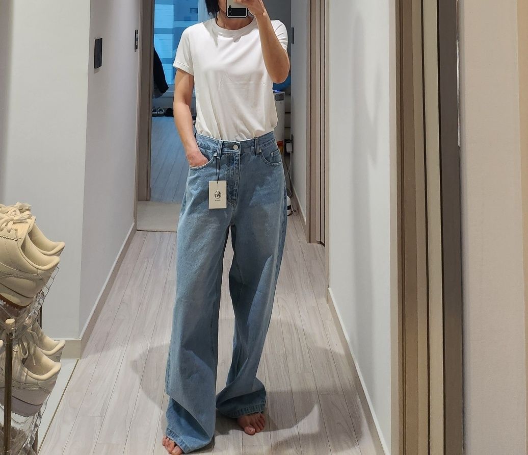 MUSINSA | RONRON BACK HEART STITCH POCKET DENIM PANTS MEDIUM