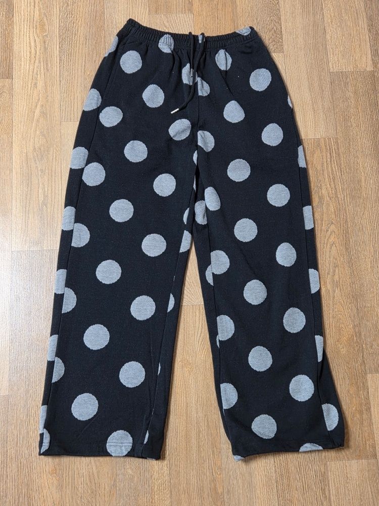 MUSINSA | RONRON BIG DOT SWEAT JOGGER PANTS BLACK
