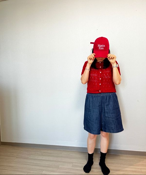 キャップ [MATINKIM]matin volume logo ball cap in red MUSINSA | MATIN KIM MATIN VOLUME LOGO BALL CAP IN RED