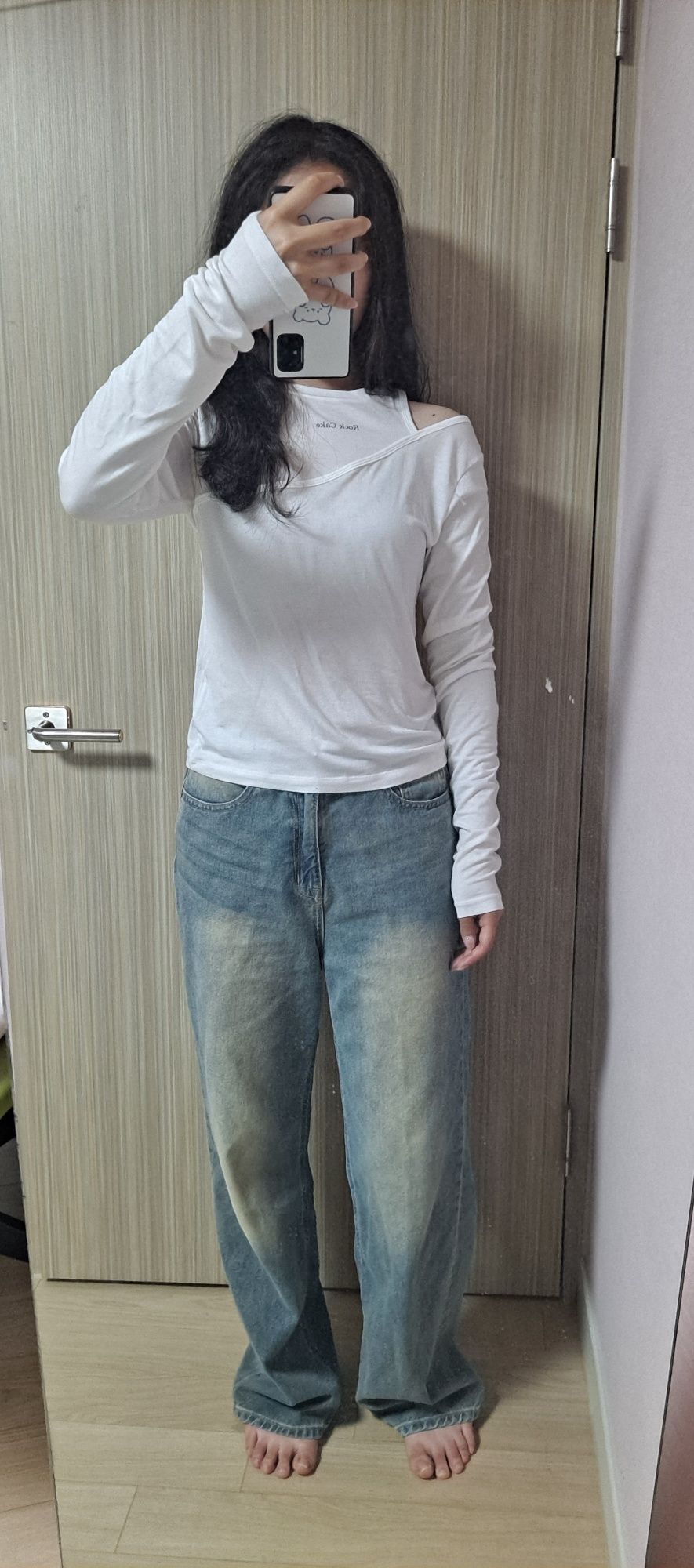 Tシャツ・カットソー ROCKCAKE One Shoulder Layered Top Gray MUSINSA | ROCKCAKE One Shoulder Layered Top - Gray