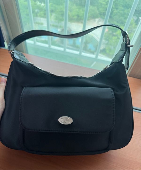 MUSINSA | DUMARO Pope Two Way Crossbody Bag / Black Nylon
