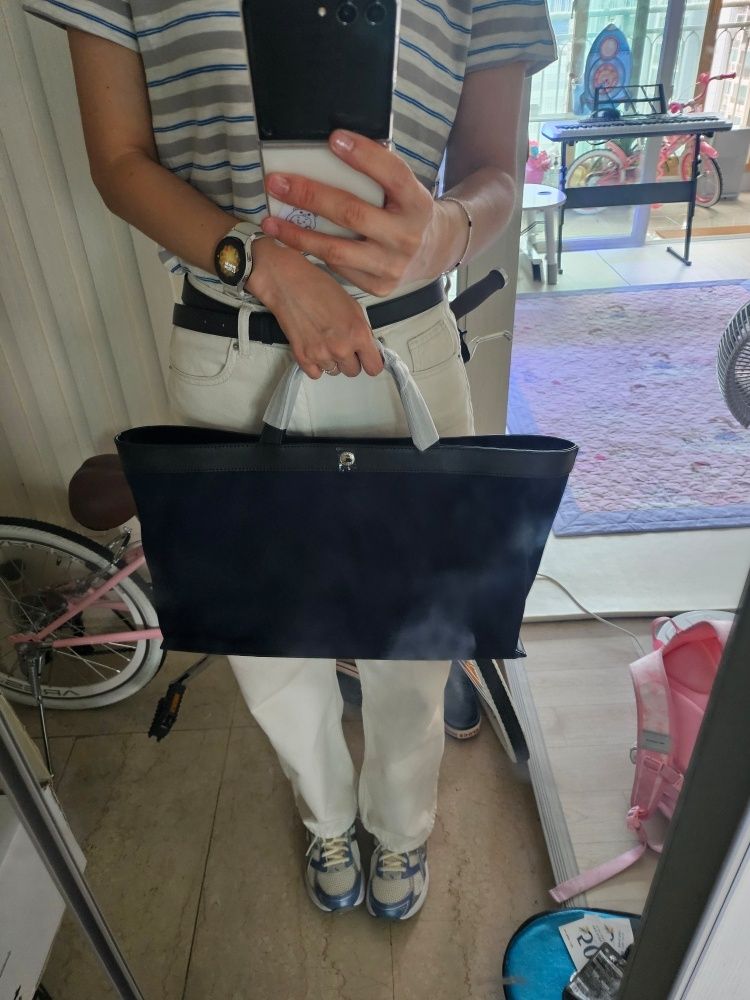 MUSINSA | DUNST FOR WOMEN CANVAS LEATHER TOTE