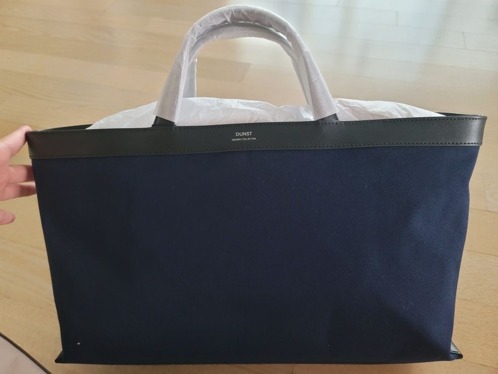 ★Dunst★ CANVAS LEATHER TOTE BAGUDBA5E213NAVY BLACK MUSINSA | DUNST FOR WOMEN CANVAS LEATHER TOTE
