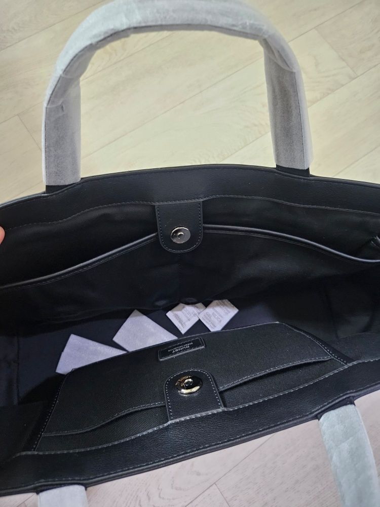 ★Dunst★ CANVAS LEATHER TOTE BAGUDBA5E213NAVY BLACK MUSINSA | DUNST FOR WOMEN CANVAS LEATHER TOTE