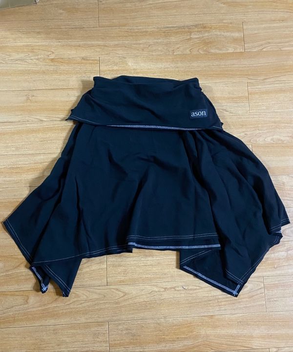 【as\"on】LENA UNBALANCE SKIRT MUSINSA | ASON LENA UNBALANCE SKIRT / BLACK