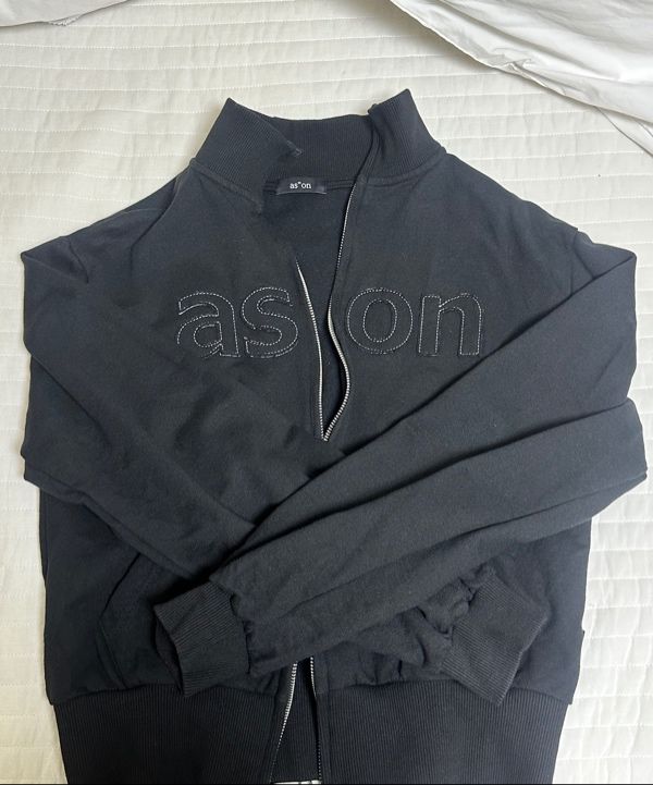 MUSINSA公式 | ASON BAY SWEAT ZIP-UP / BLACK