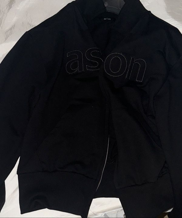 MUSINSA公式 | ASON BAY SWEAT ZIP-UP / BLACK