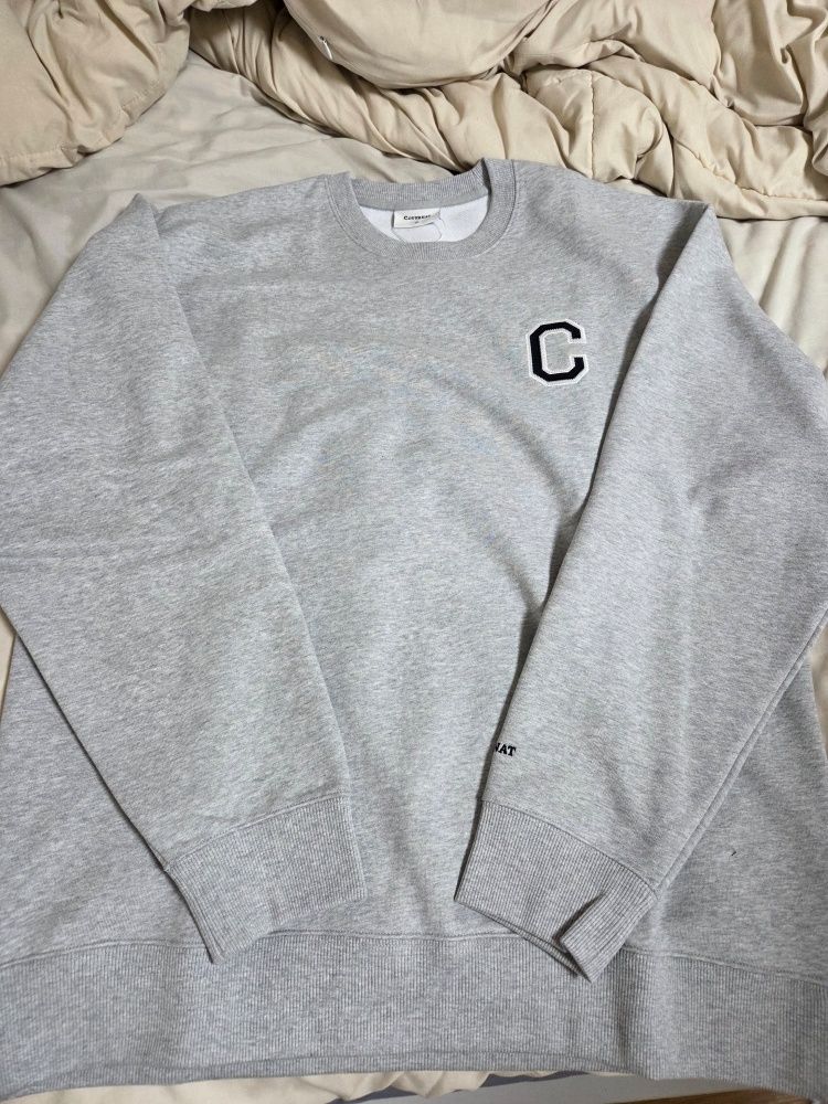スウェット・トレーナー COVERNAT Emblem Logo Man to Man Melange Gray MUSINSA | COVERNAT C Logo Man to Man Melange Gray