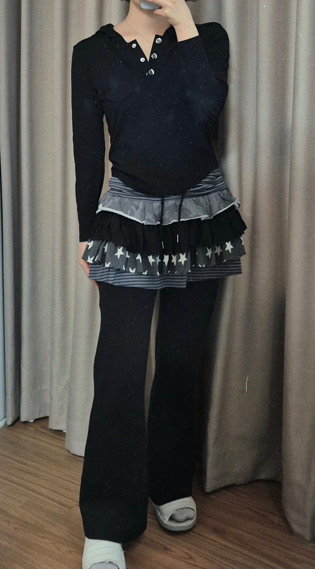 【hug your skin】 Cancan layered skirt /追跡付 HUG YOUR SKIN) Cancan layered skirt - 2col