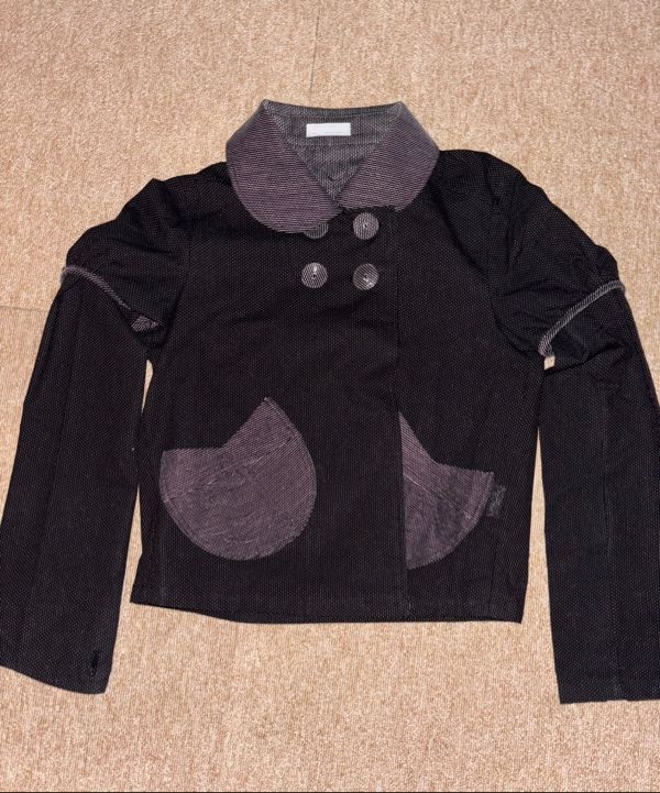 ◇hug your skin◇ Detachable Round Jacket Black MUSINSA | HUG YOUR SKIN Detachable Round Jacket (Black)