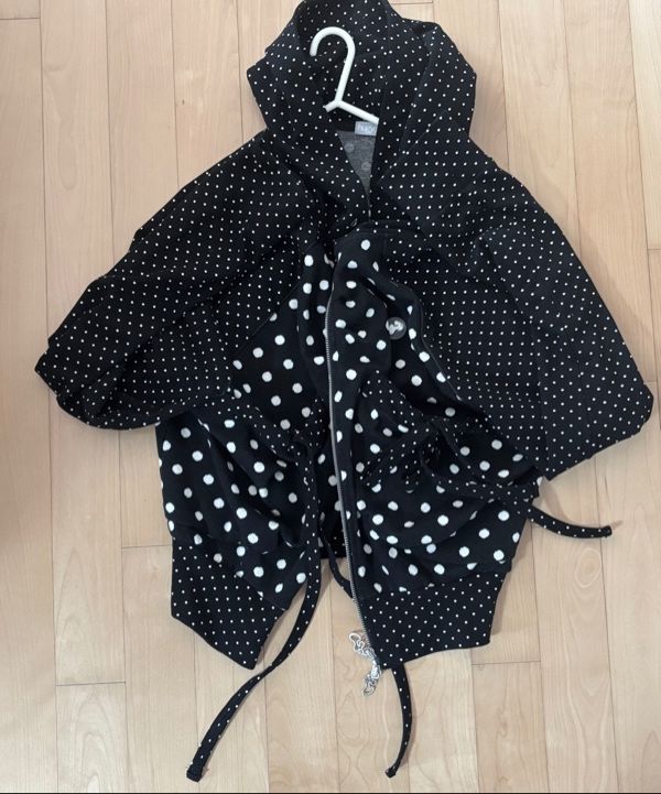 トップス hugyourskin Dot big pocket hoodie zip-up Dot big pocket hoodie zip-up (Black) - hug your skin