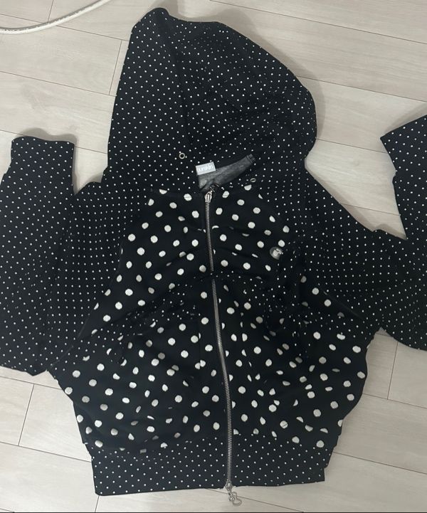 トップス hugyourskin Dot big pocket hoodie zip-up hug your skin】25SS☆ Dot big pocket hoodie zip-up