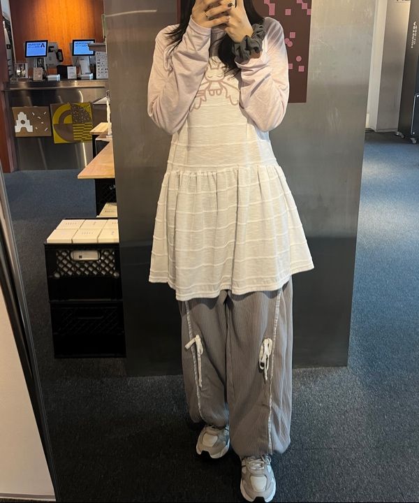 MUSINSA公式 | HUG YOUR SKIN Angel Patch Raglan Dress (White