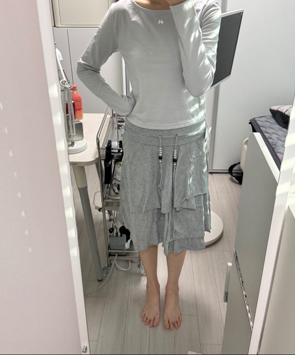 ★hug your skin★ angel wing top gray MUSINSA | HUG YOUR SKIN Angel Wing Top (Grey)