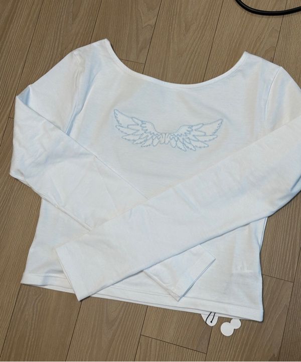 hug your skin☆Angel wings top MUSINSA | HUG YOUR SKIN Angel Wing Top (White)