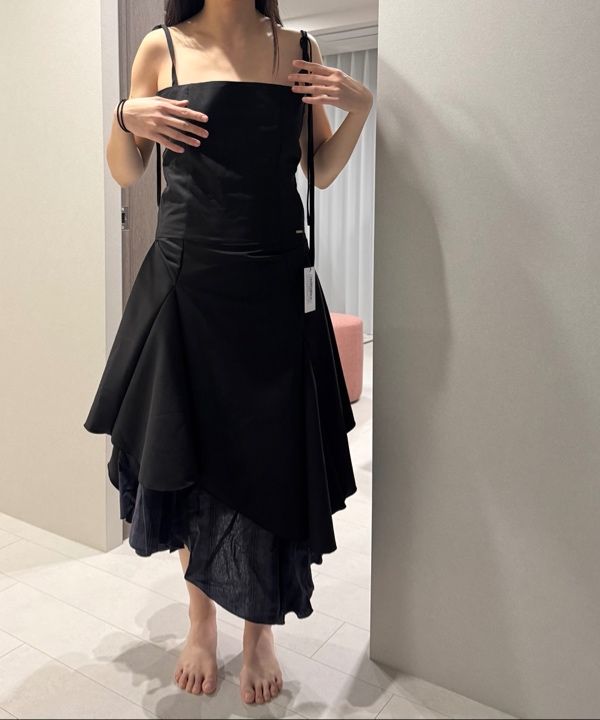 ★ MISEKI SEOUL★ Unbalanced layered one piece BLACK MSK251 MUSINSA | MISEKI SEOUL Unbalanced layered one piece BLACK