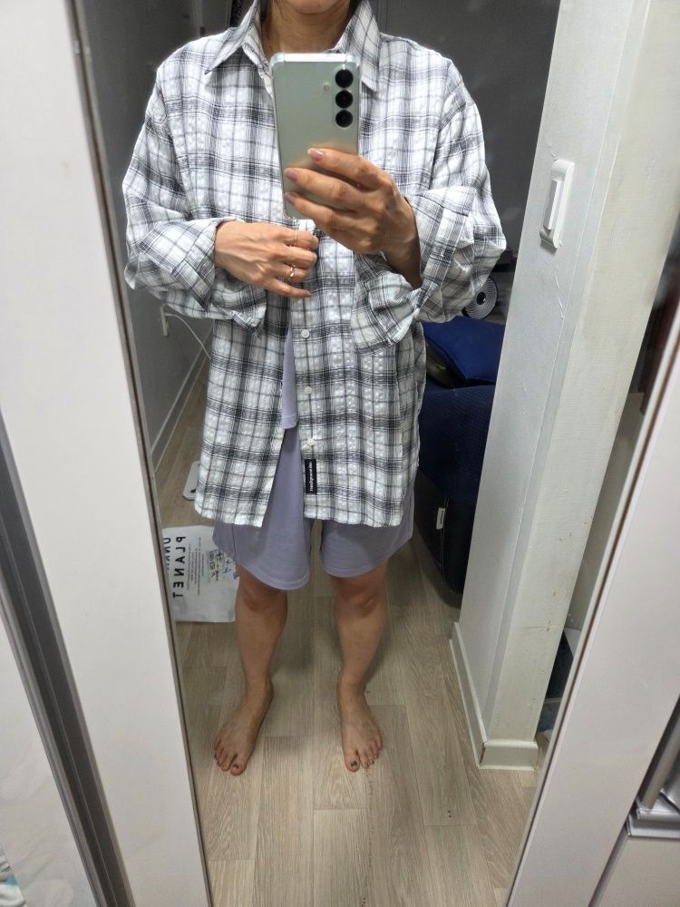 【IONSEOUL】Planet over check shirt 4FM212 아이온서울