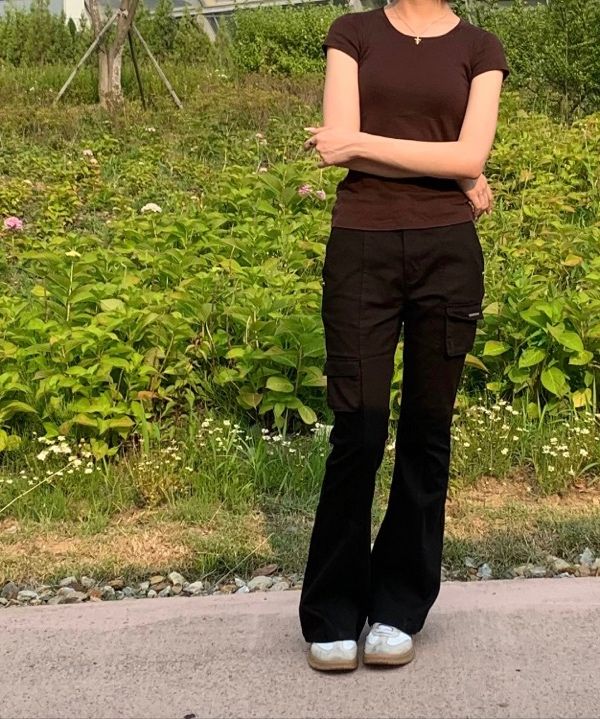 MUSINSA | MISEKI SEOUL Line pocket cargo pants BLACK
