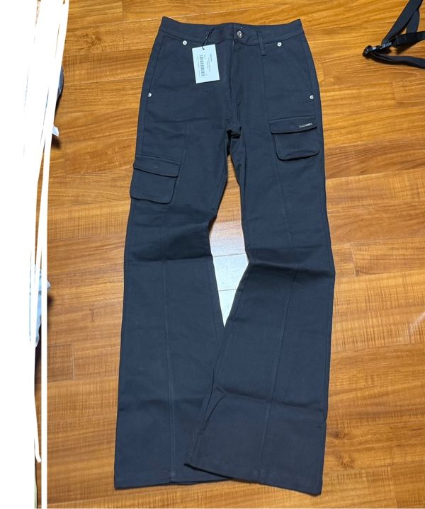 MUSINSA | MISEKI SEOUL Line pocket cargo pants CHARCOAL