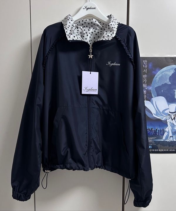 【FOGDAWN】Check Frill Reversible Jumper ウィンドブレーカー MUSINSA | FOGDAWN Starry Frill Reversible Jumper (navy)