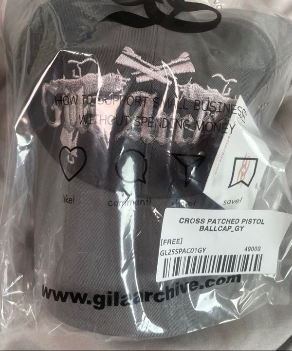 【GILA ARCHIVE】CROSS PATCHED PISTOL BALLCAP / 追跡付 MUSINSA | GILAARCHIVE CROSS PATCHED PISTOL BALLCAP_GY