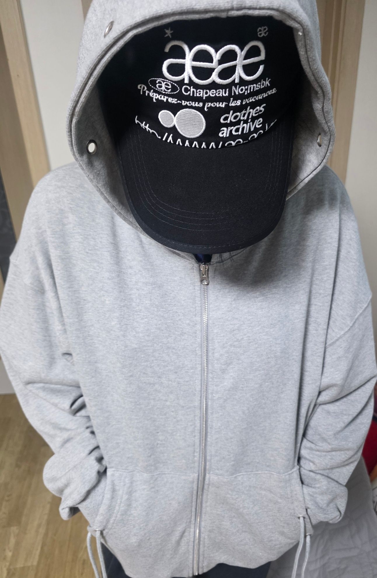 MUSINSA | GILAARCHIVE STAR WING HOOD ZIP-UP_GY