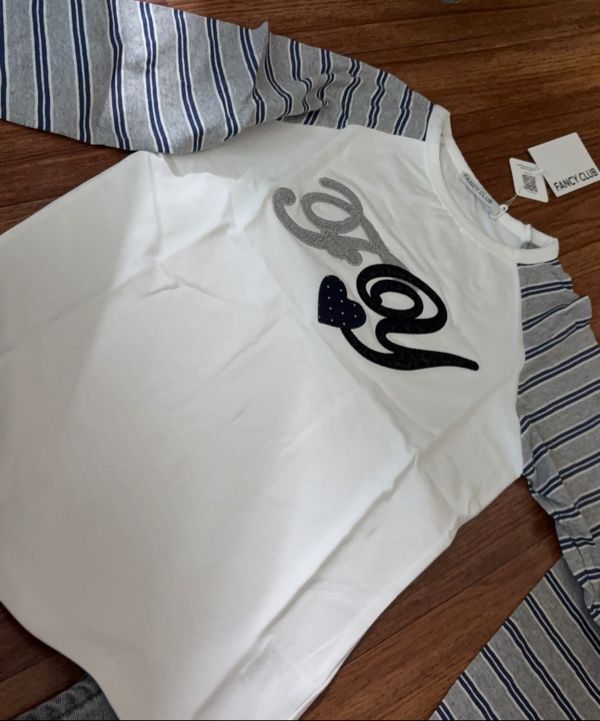 MUSINSA | FANCY CLUB FY Patch Stripe Raglan Tee (WHITE)_F25QB082