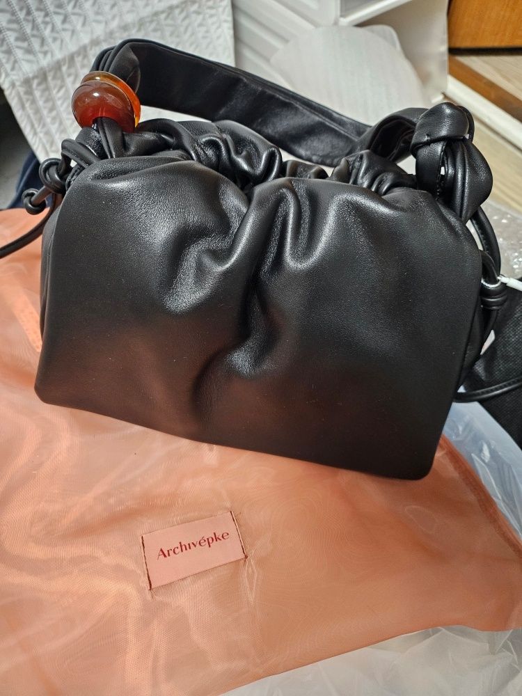 ARCHIVEPKE Luv Moon Bag (Deep Sleep) - Black / Lambskin | eBay