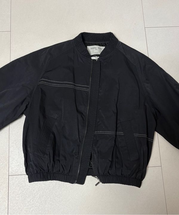 Matin kim PADDED BOMBER JUMPER IN BLACK