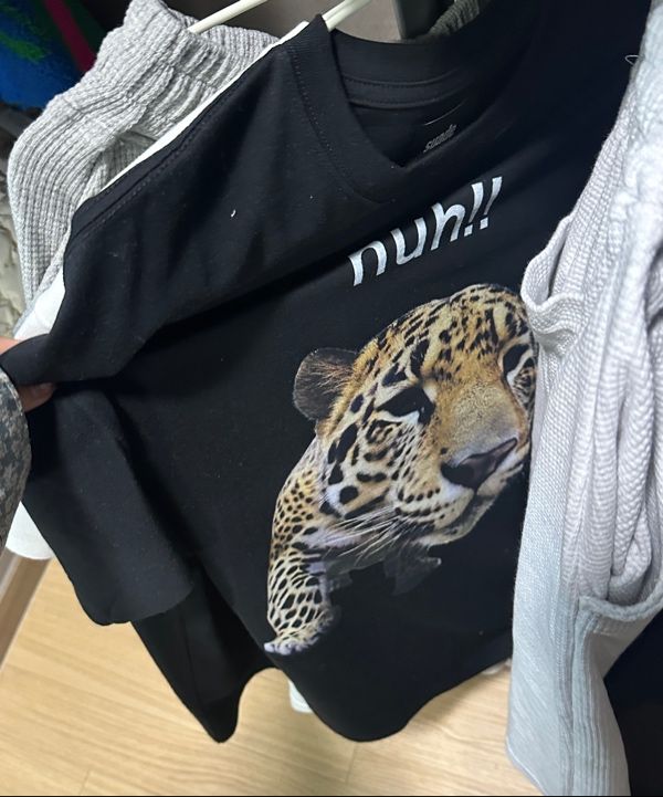 Tシャツ・カットソー Suade Huh Leopard Tee Pigment Black MUSINSA | SUADE HUH!! LEOPARD TEE [BLACK]