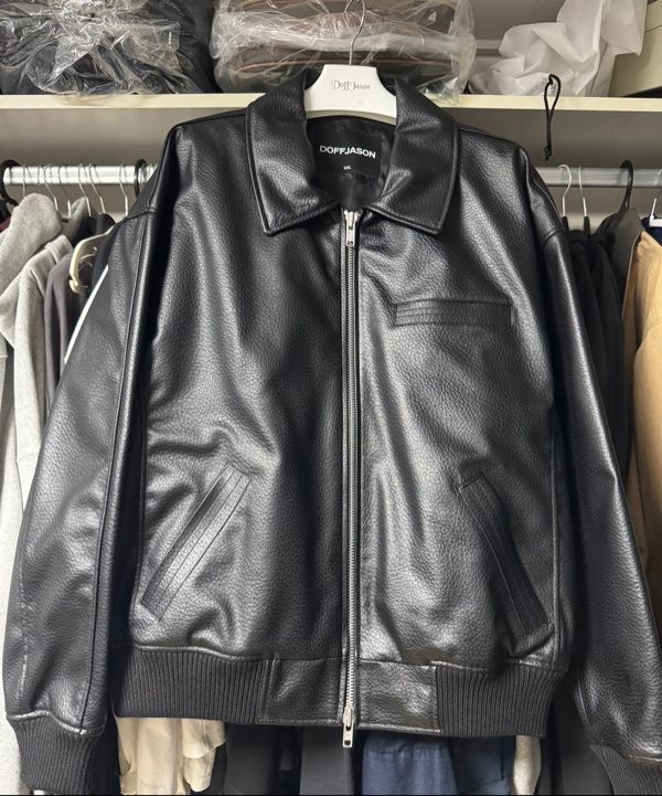 MUSINSA | DOFFJASON Workers Leather Blouson BLACK