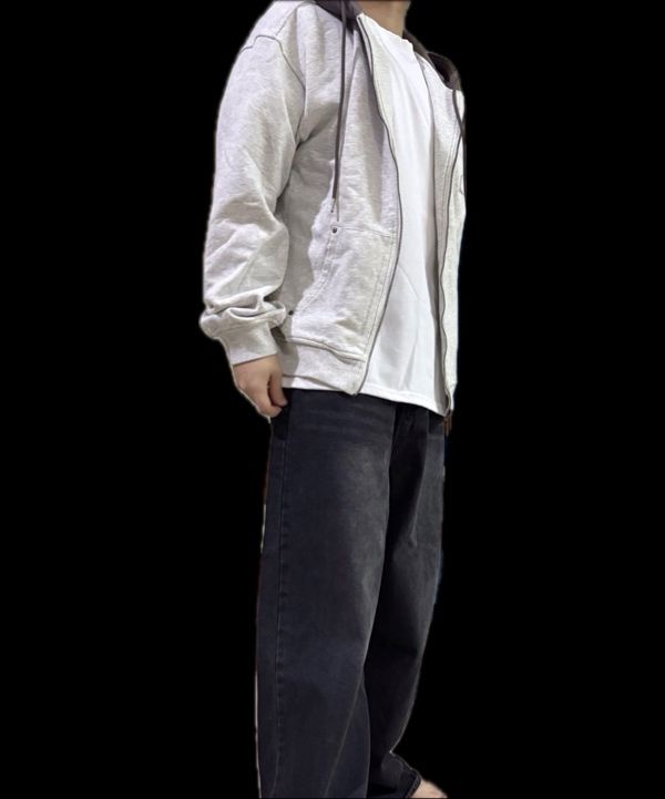 ☆DIMITRI BLACK☆ 2WAY OG Essential Detroit Sweat Hood Zip-u MUSINSA | DIMITRI BLACK 2WAY OG Essential Detroit Sweat