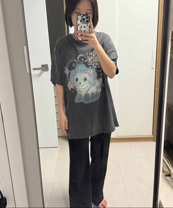 MUSINSA公式 | TYPESERVICE Tangy Page Washed Top [Charcoal]