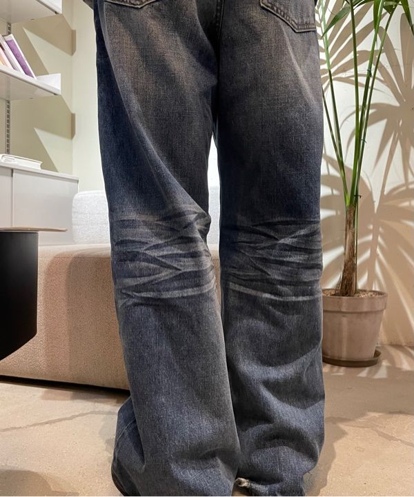 MUSINSA | DNSR Heritage Destroyed Denim Pants Blue