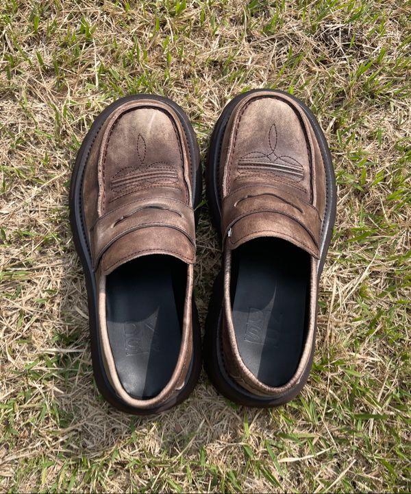 MUSINSA公式 | DNSR Mammoth Western Horseleather Loafer Brown