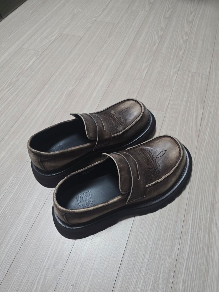 MUSINSA公式 | DNSR Mammoth Western Horseleather Loafer Black